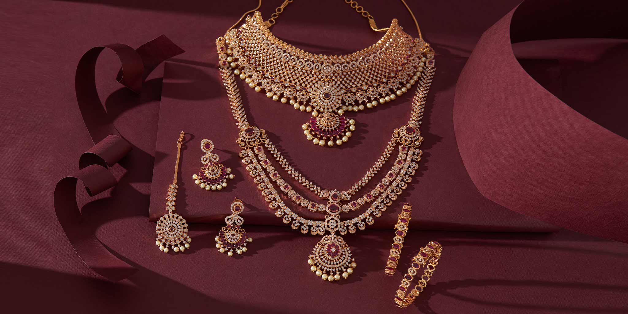 Zircon Collar Bridal Set