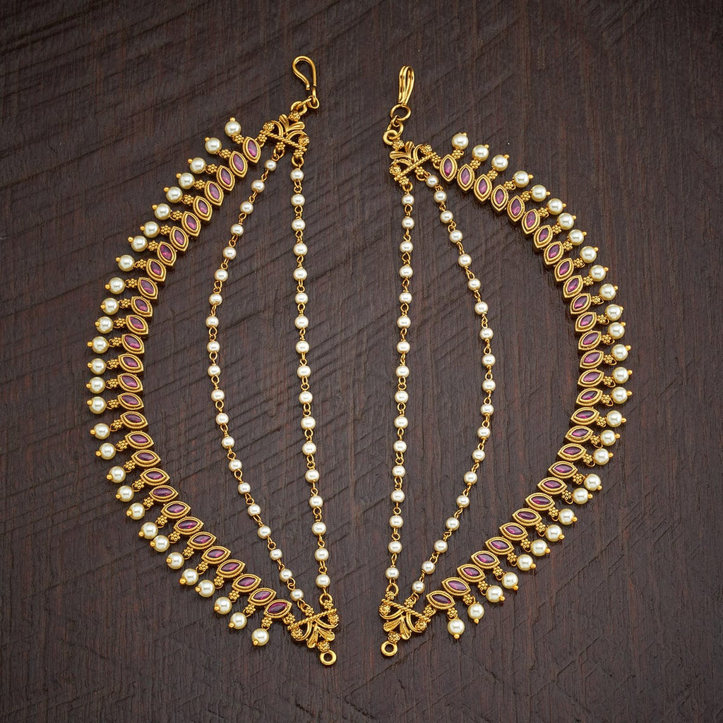 GOLD PLATED ETHNIC BAHUBALI EAR CHAIN – Sanvi Jewels