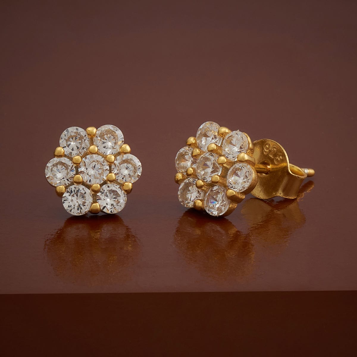 Saslow's & Henebry's Collection 1/2ctw Flower Diamond Cluster Stud Earrings  DJEF1057 - Saslow's & Henebry's Diamond Jewelers