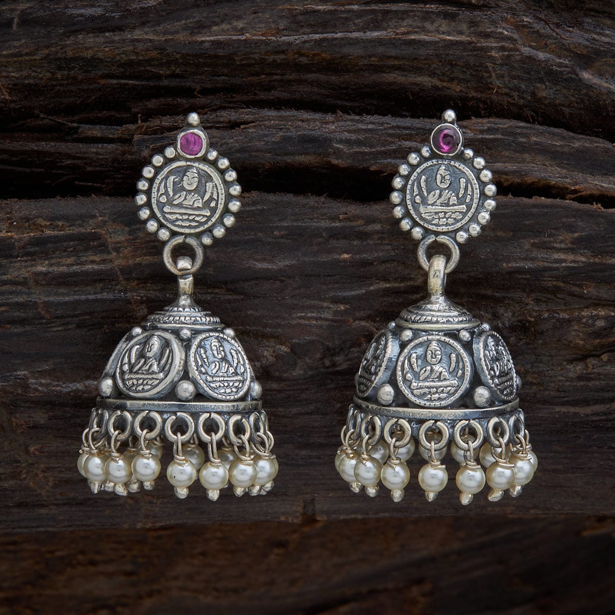 Medieval Earrings - Antiqued SilverRabbitwood & ReasonEarringsInspired by  the smooth cabochon stones so fashionable in the Medieval and Renaissance  Eras, this earring design is comprised of twin elaborately etched antiqued  stampings, each