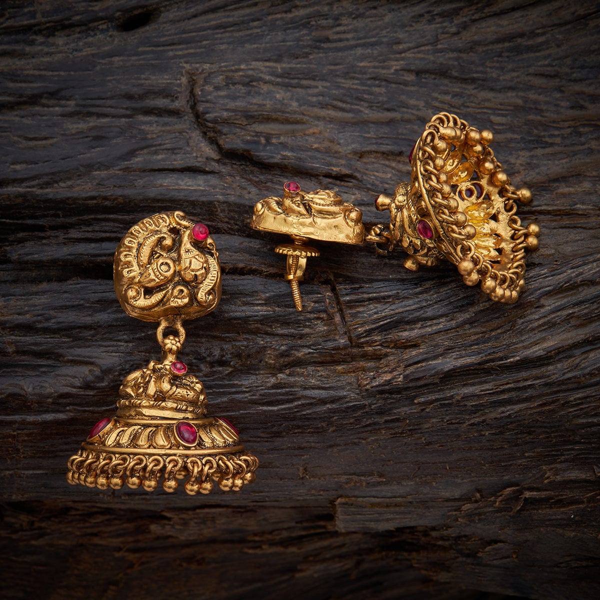 Temple Lakshmi Gold Bead Jhumkas-Buy Earrings Online Cheap, Jhumka Earrings  Online Shopping, Earrings - Shop From The Latest Collection Of Earrings For  Women & Girls Online. Buy Studs, Ear Cuff, Drop &