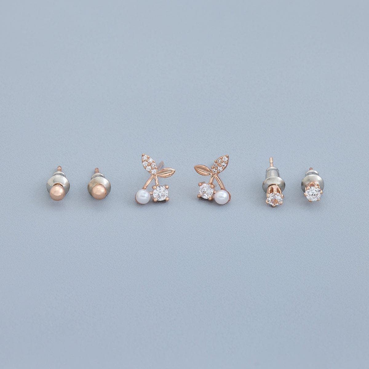 Stone Bow Stud Set in 18 Carat Rose Gold & Mother of Pearl – Brooklyn  Tailors