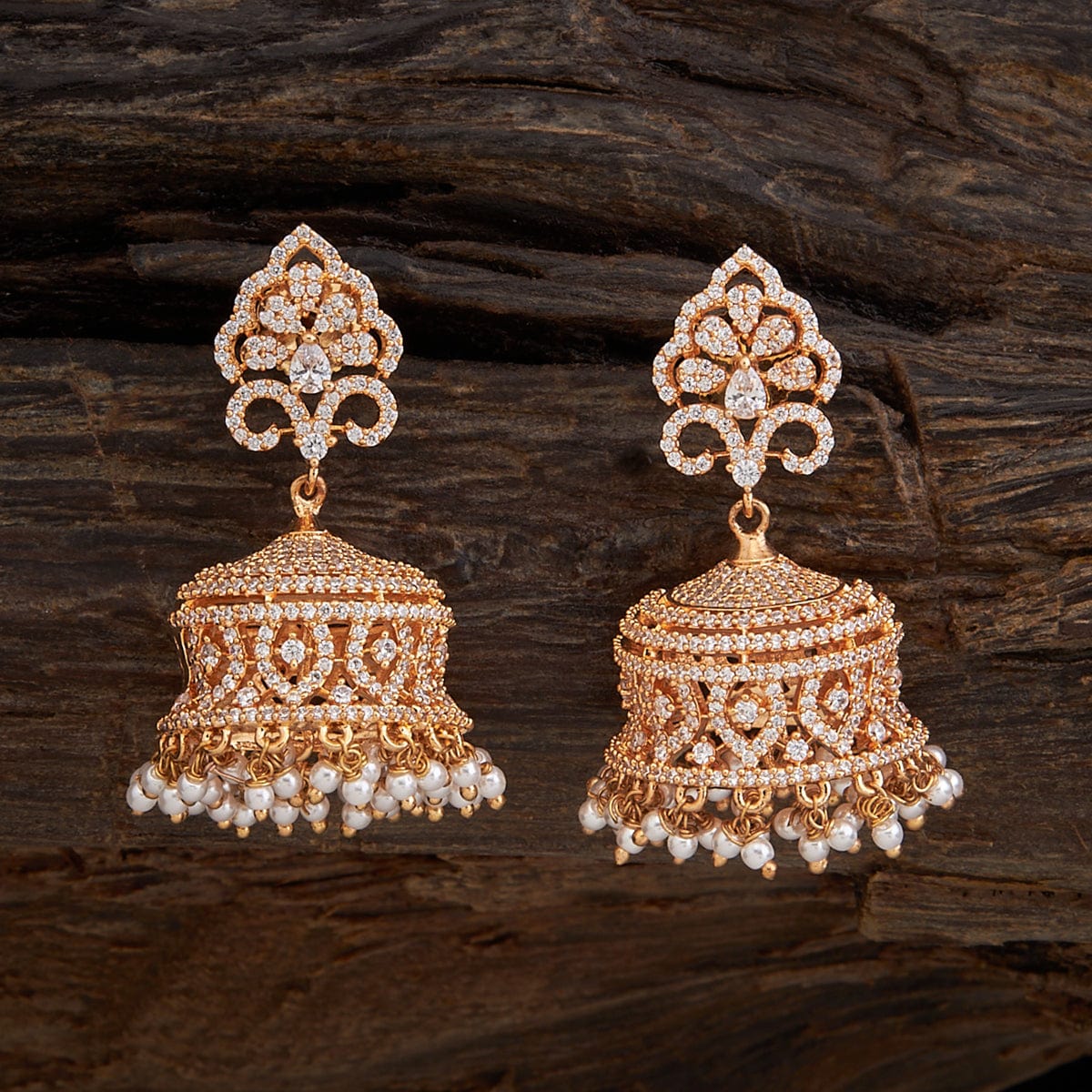 Buy Cubic Zirconia Indian Earrings Jhumki Online in Australia – OntreeGold