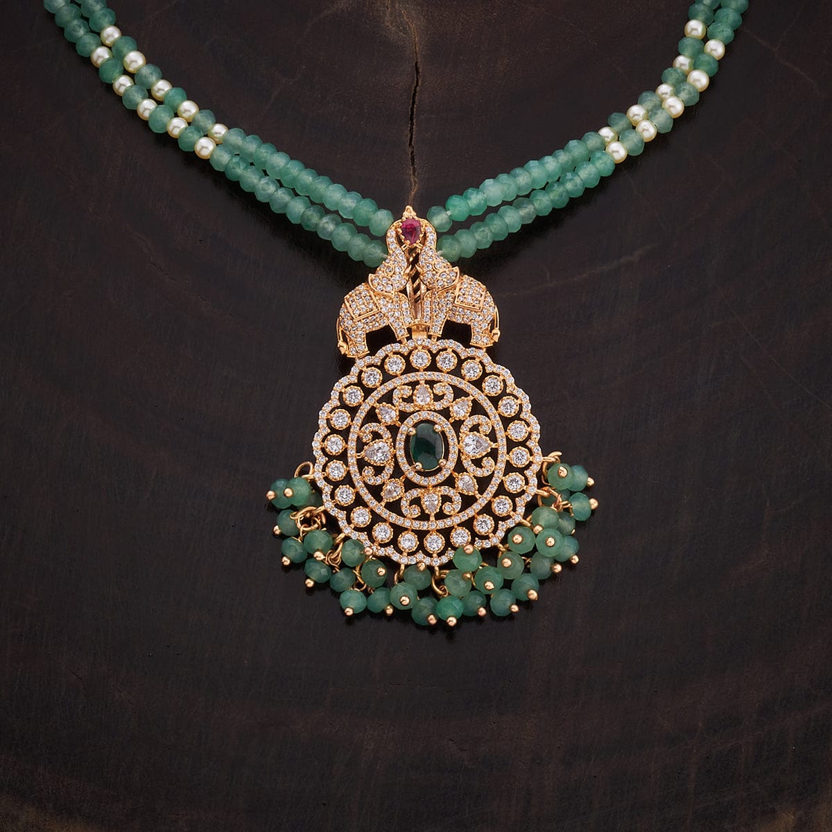 vintage emerald gemstone faceted beads necklace strand 5 line india | eBay