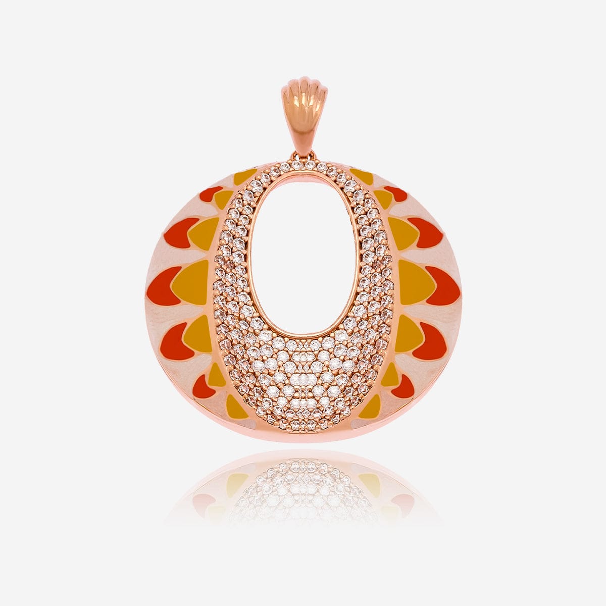 Zircon Pendant Set Meenakari Zircon Pendant Earring 169736