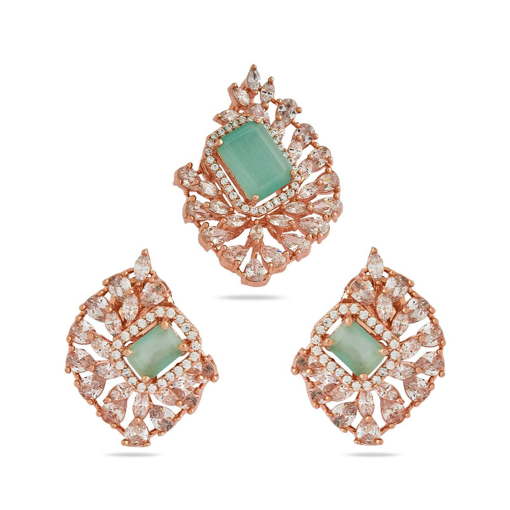 Zircon Pendant Set Zircon Pendant Earring 169480