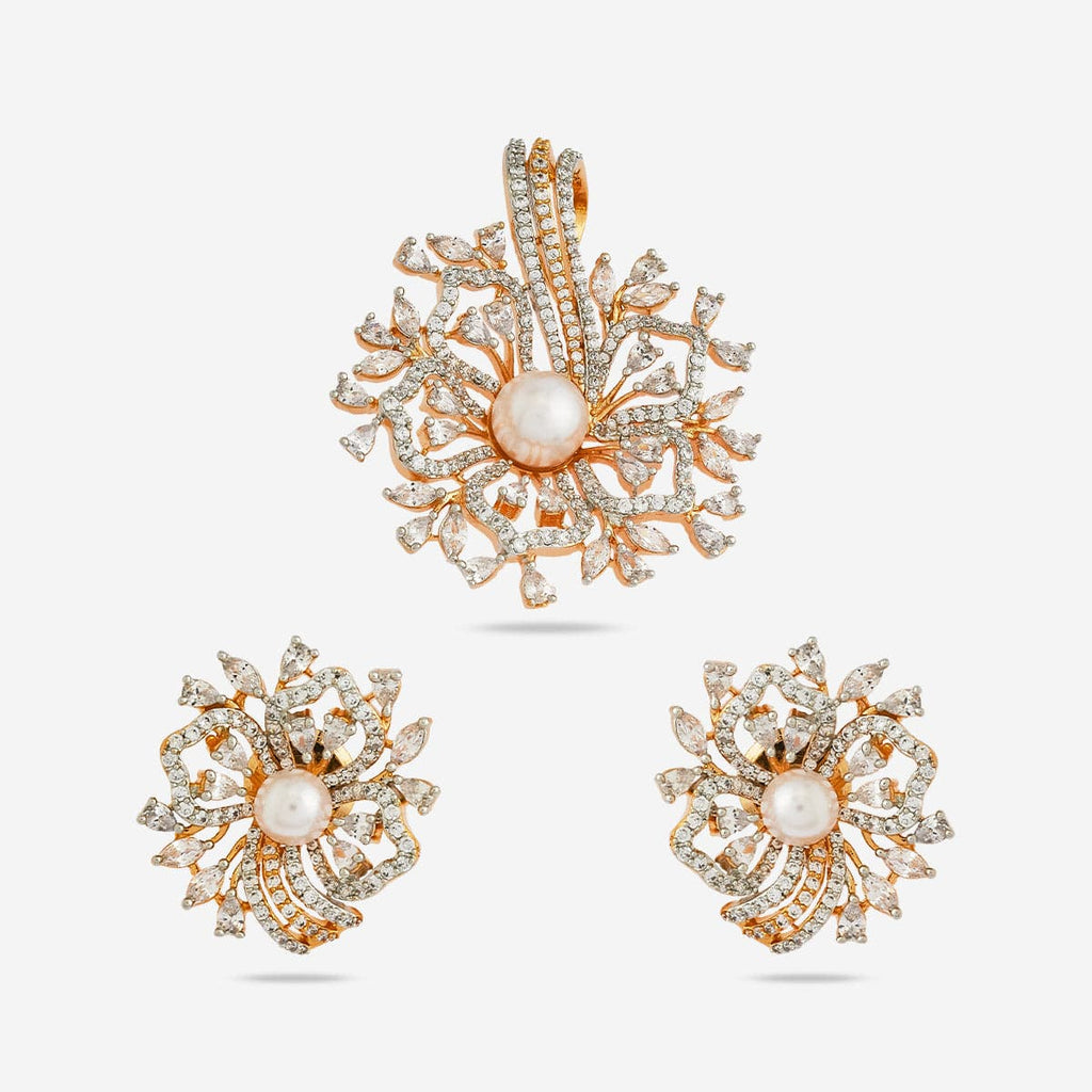 Zircon Pendant Set Zircon Pendant Earring 169478