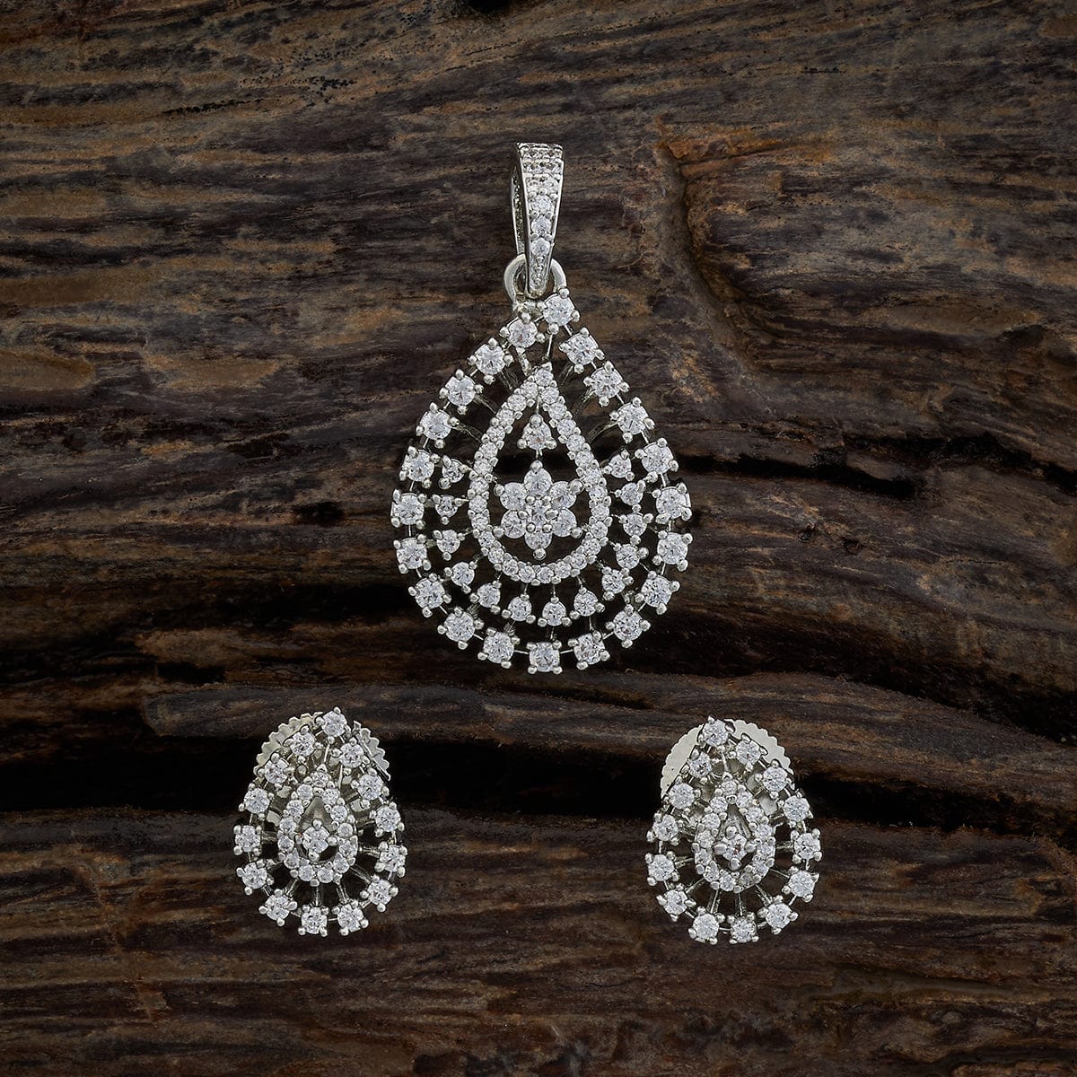 Zircon Pendant Set Zircon Pendant Earring 172770