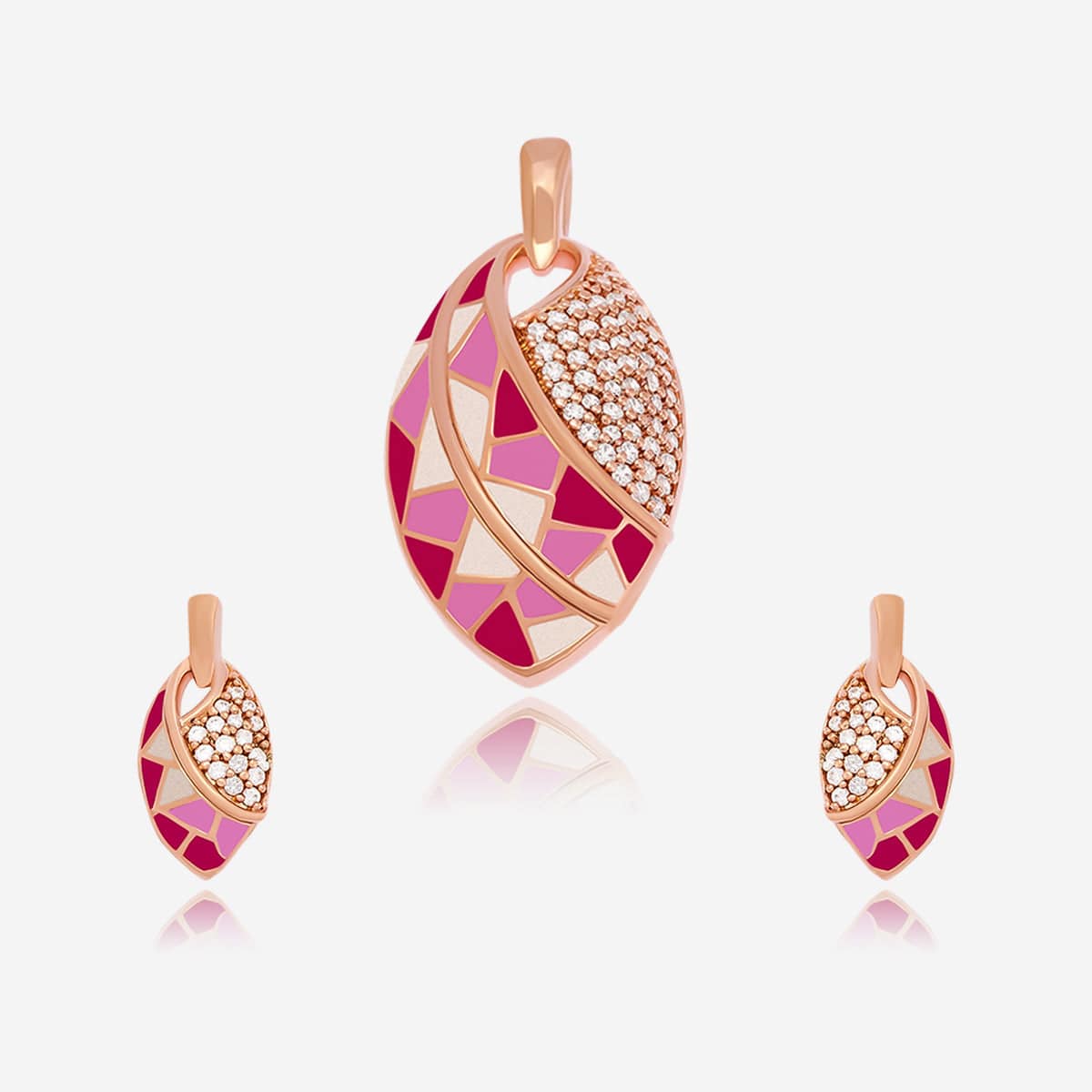 Zircon Pendant Set Meenakari Zircon Pendant Earring 169731