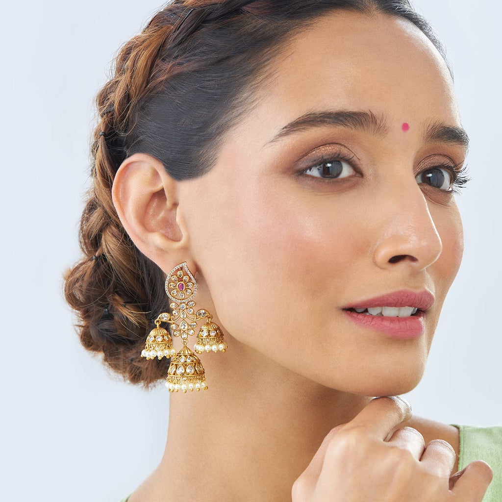 Bridal Gold Earrings With Price