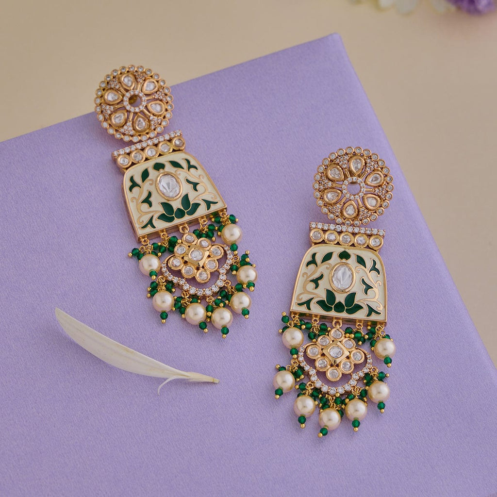 Heavy kundan sale earrings online