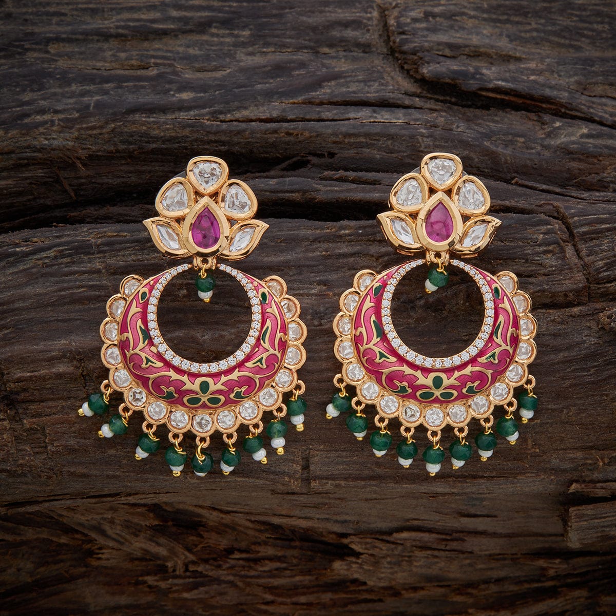 Regal Kundan Earrings | Green Kundan Earrings starting at ₹540 – Kushal ...