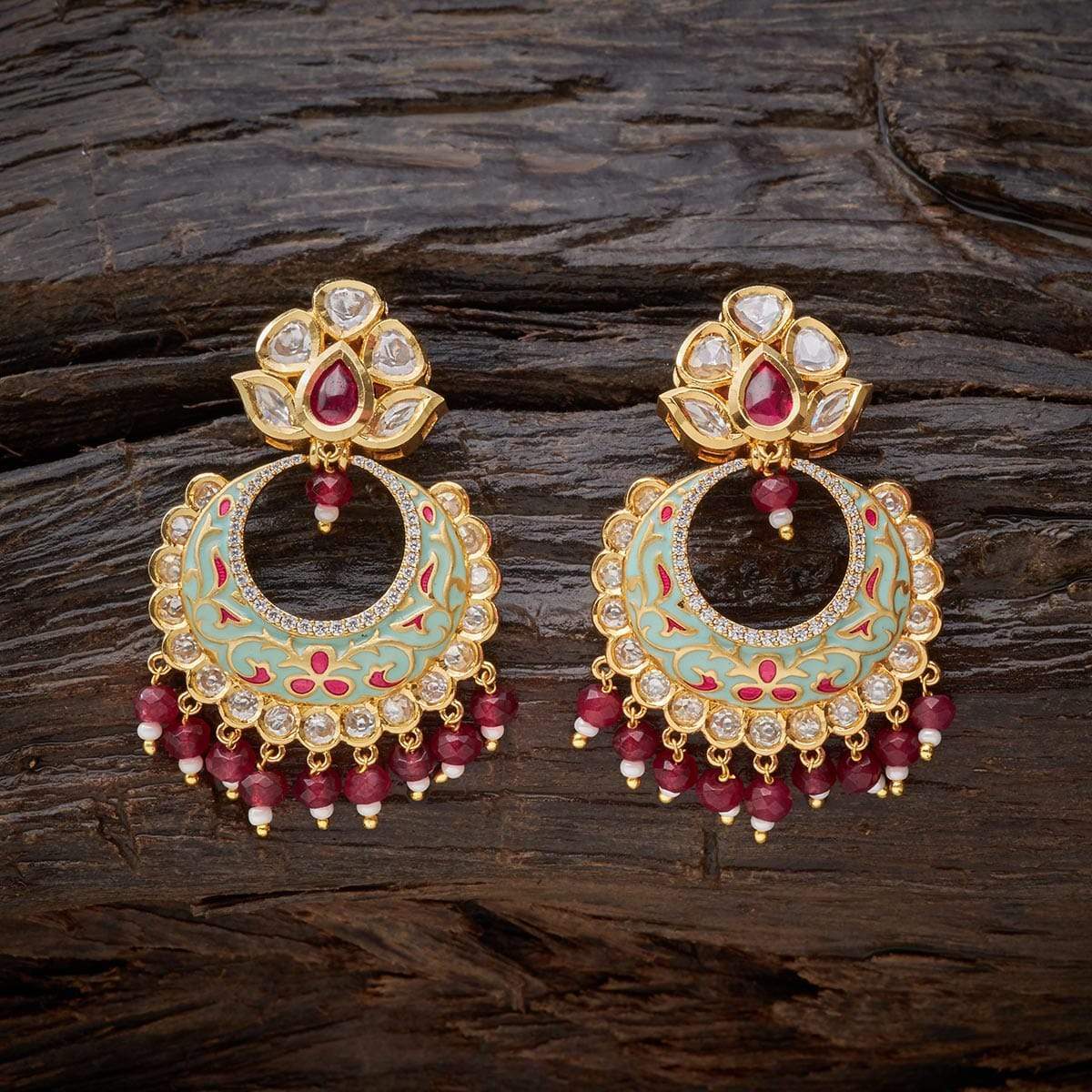 Regal Kundan Earrings | Green Kundan Earrings starting at ₹540 – Kushal ...