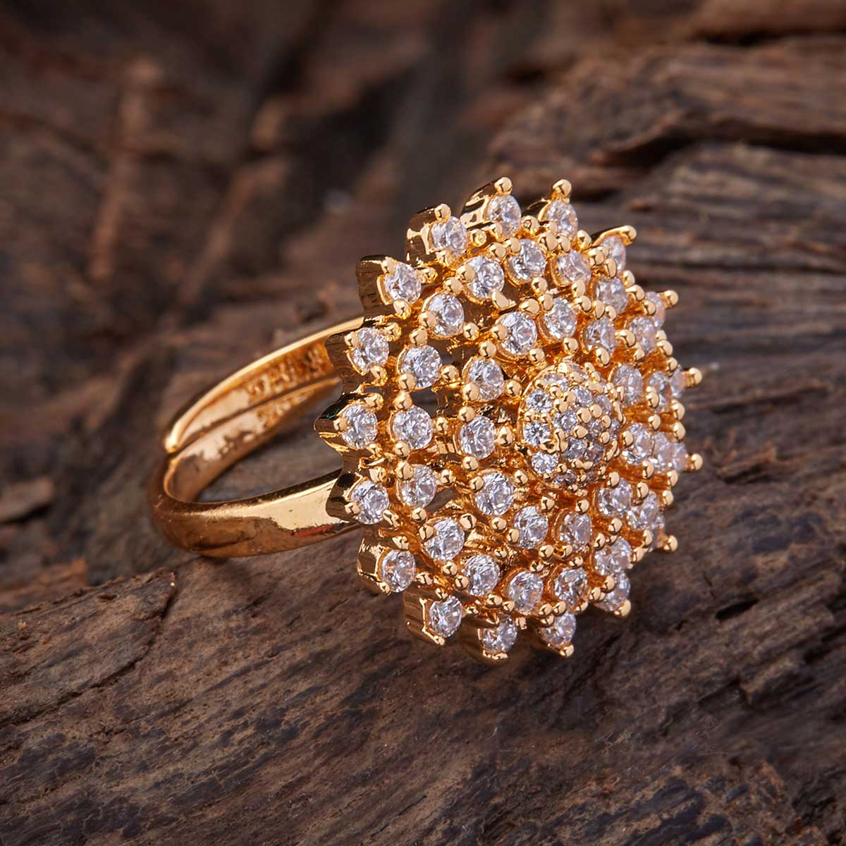 Kushal's Fashion Jewellery Zircon Finger Ring 138329